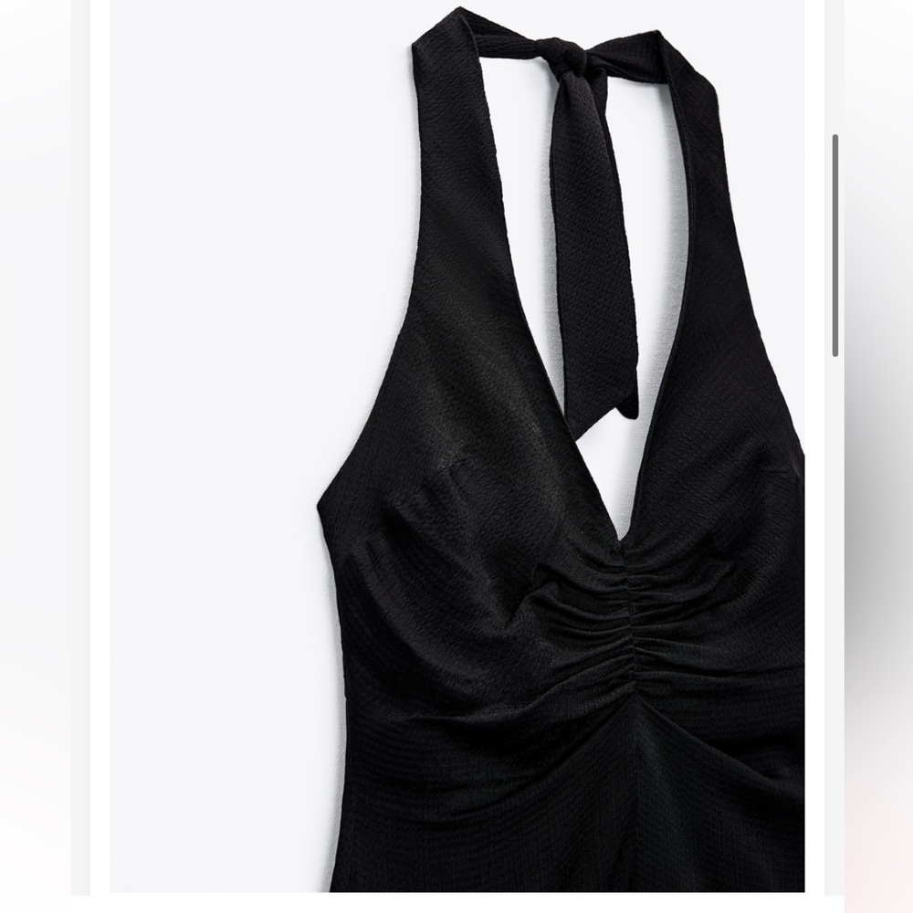 NWT Zara Structured Satin Effect Dress XS - Picture 3 of 11